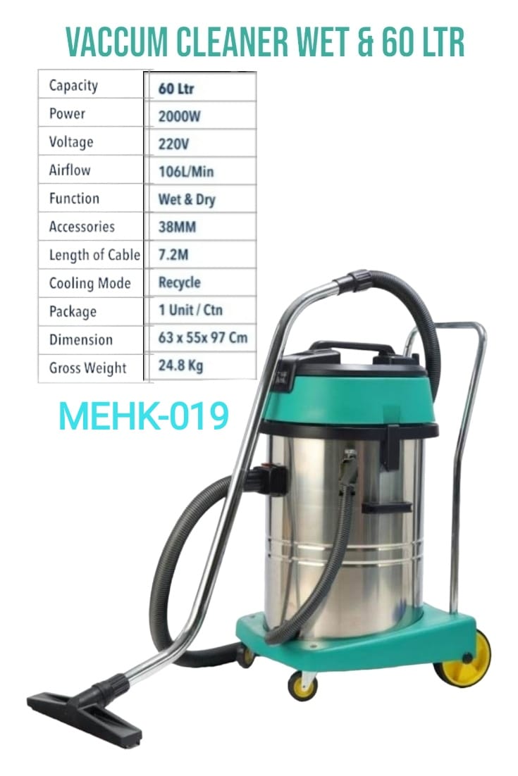 VACCUME CLEANER WET & DRY 60LTRS